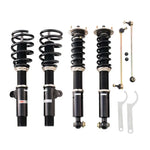 A front view of BC Racing BR Series Coilovers (E65/E66) for BMW 7 Series RWD 2002-2008 with white background