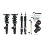 A front view of BC Racing BR Series 3-Bolt Top Coilovers (F32 RWD) for BMW 428i / 435i 2014-2015 with white background