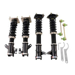 A front view of BC Racing BR Series Coilovers (BJ/BJFP/CP) for Mazda Protege 1999-2003 with white background