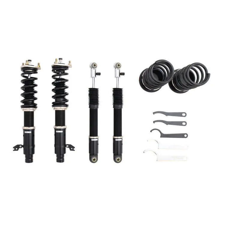 A front view of BC Racing BR Series Coilovers (GH5FS) for Mazda 6 2009-2013 with white background