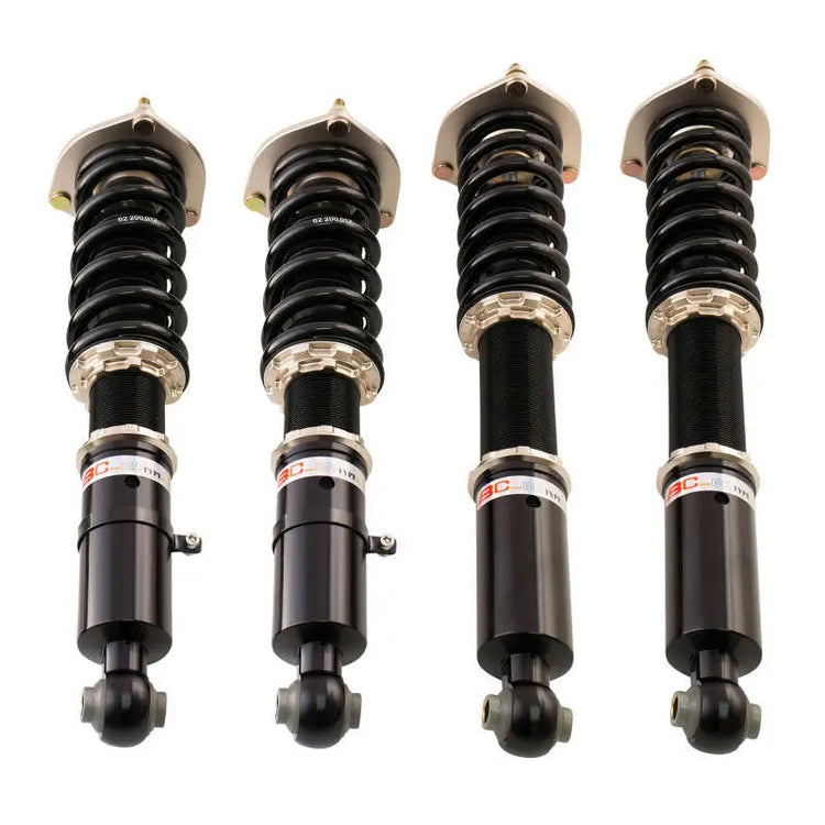 A front view of BC Racing BR Series Coilovers (UCF20) for Lexus LS400 1995-2000 with white background