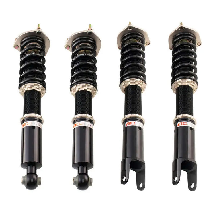 A front view of BC Racing BR Series Coilovers (JZS147) for Lexus GS300 1993-1997 with white background