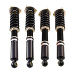 A front view of BC Racing BR Series Coilovers (UCF30) for Lexus LS430 2001-2006 with white background