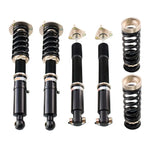 A top view of BC Racing BR Series Eyelet-style Front Coilovers (GSE30/GSE30/31/GSE31) for Lexus IS250 / IS350 2014-2016 with white background