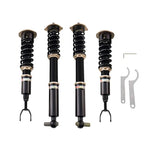 A front view of BC Racing BR Series Coilovers (B5) for Audi A4 1996-2001 with white background