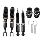A front view of BC Racing BR Series Coilovers (B6/B7/8E/B7/8E) for Audi A4 / RS4 / S4 2002-2008 with white background