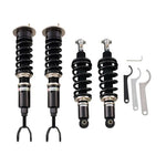 A front view of BC Racing BR Series Coilovers (B5) for Audi A4 Quattro 1996-2001 with white background