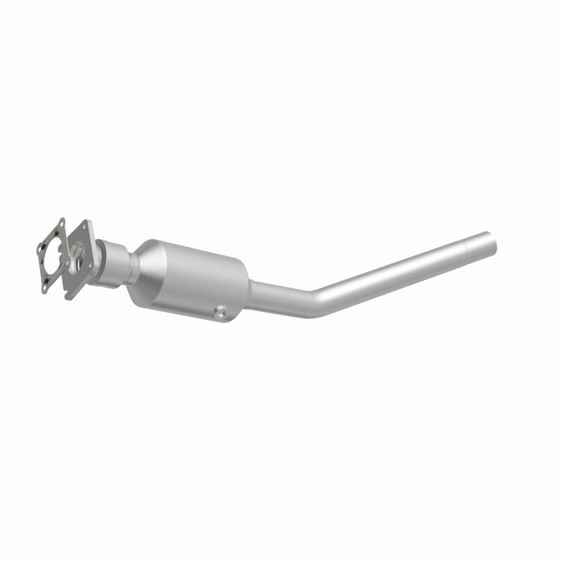 MagnaFlow 4561242 carb direct-fit catalytic converter, front three-quarter view of the turntable spin