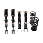 A front view of BC Racing BR Series Coilovers (Y50 RWD) for Infiniti M35 / M45 2006-2010 with white background