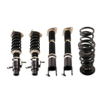 A front view of BC Racing BR Series Coilovers (V35) for Infiniti G35 2004-2006 with white background