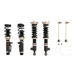 A front view of BC Racing BR Series Coilovers (996) for Porsche 911 2001-2005 with white background