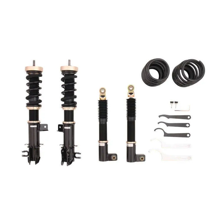 A front view of BC Racing BR Series Coilovers (ZB) for Dodge Viper 2003-2010 with white background
