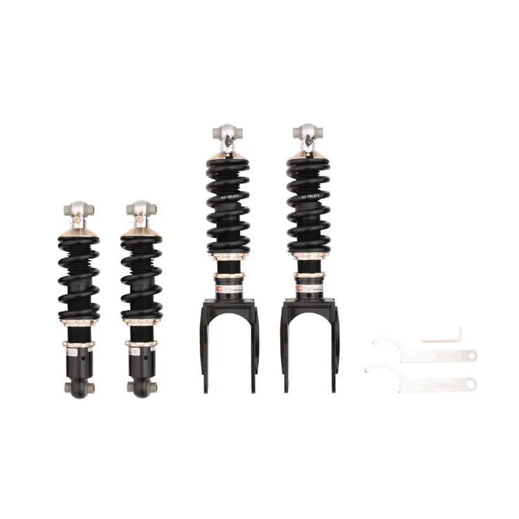 A front view of BC Racing BR Series Coilovers (VX) for Dodge Viper 2015-2017 with white background