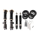 A front view of BC Racing BR Series Coilovers (P26E) for Volvo V70 2001-2007 with white background