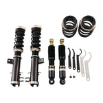 A front view of BC Racing BR Series Coilovers for Fiat 500 Abarth 2012-2019 with white background