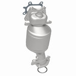 MagnaFlow 5582741 carb manifold converter, rear three-quarter view of the turntable spin