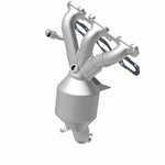MagnaFlow 5531388 carb manifold converter, rear view of the turntable spin