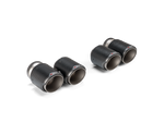 Akrapovic BMW G87 M2, G80 M3 & G82 M4 Classic Carbon Design Tail Pipe Set TP-CT/68 for BMW M2 G87 2023-2027, angled view