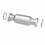 MagnaFlow 24455 epa direct-fit catalytic converter, opposite rear three-quarter view of the turntable spin