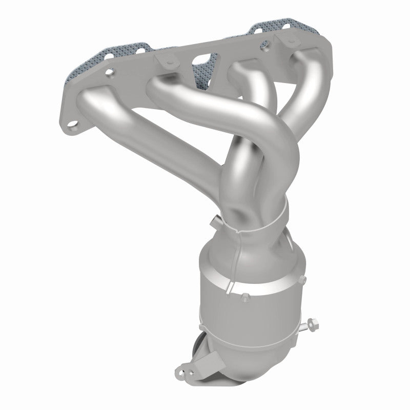 MagnaFlow 5531293 carb manifold converter, rear three-quarter view of the turntable spin