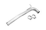 AWE Touring-to-Track Conversion Kit for GTI: straight non-resonated 3-inch pipe with two clamps on white