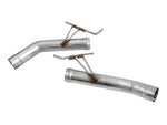 AWE C8 Touring-to-Track kit: two straight stainless Track rear sections on white