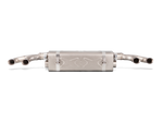 Akrapovic Porsche 911 Turbo/Turbo S (991.2) Slip-On Line (Titanium) (Requires Tips/Diffuser) S-PO/TI/6H for Porsche 911 Turbo/Turbo S 991.2 2017-2019, angled view
