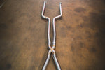 BMW G30 M550i Valvetronic exhaust: X-pipe on the shop floor