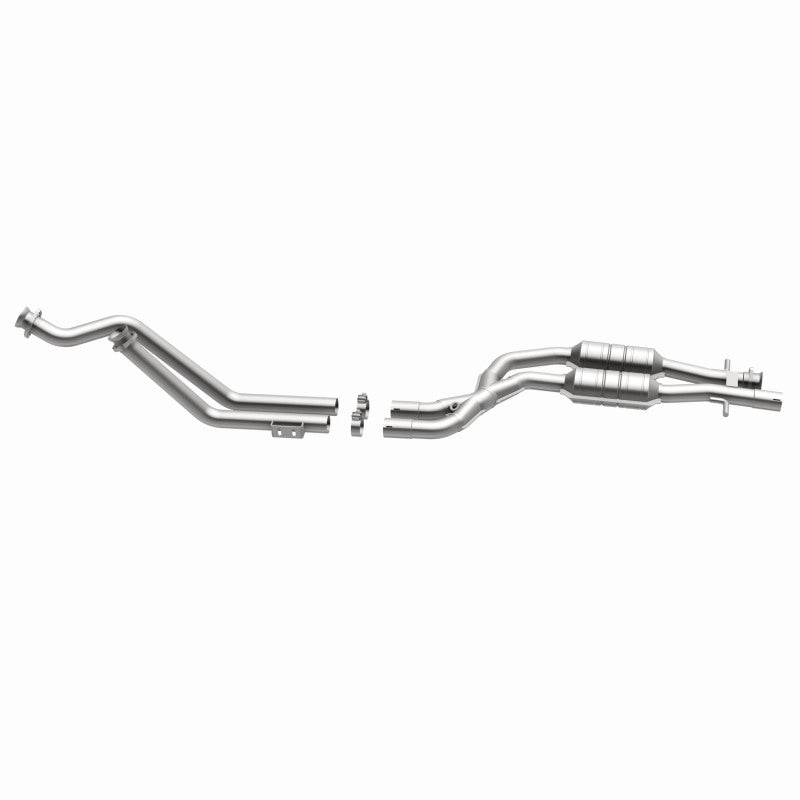 MagnaFlow 4481844 carb direct-fit catalytic converter, side view of the turntable spin