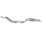 MagnaFlow 4481844 carb direct-fit catalytic converter, side view of the turntable spin