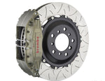 A front view of Brembo 355x322-Piece 4-Piston Iron Type 3 Rotors Volkswagen GTI (Mk7) with white background 