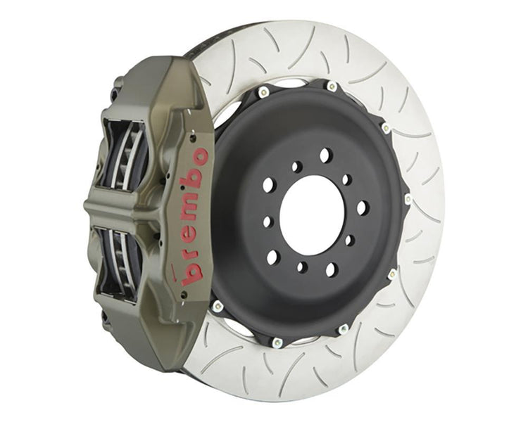 A front view of Brembo 380x32 2-Piece 6-Piston Type 3 Front Rotors for BMW M3 (E90 / E92 / E93) with white background