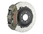 A front view of Brembo 380x32 2-Piece 6-Piston Type 3 Front Rotors for Ferrari 360 Modena / F430 with white background