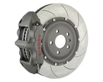 A front view of Brembo 380x34 2-Piece 6-Piston Type 5 Front Rotors for Chevrolet Camaro with white background