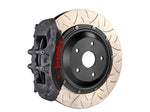 A front view of Brembo Race Front Big Brake Kit 355x35 2-Piece 6-Piston Type 3 Semi-Float Rotors Volkswagen GTI (Mk7/Mk8) with white background