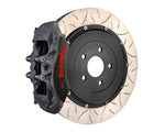 A front view of Brembo Race Front Big Brake Kit 355x32 2-Piece 6-Piston Type 3 Semi-Float Rotors for Scion FR-S / Subaru BRZ / Toyota 86 / GR86 with white background