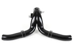 Carbon fiber high flow Y-pipe front view showing both intercooler runners merging - IPD for Porsche 991.2 Turbo
