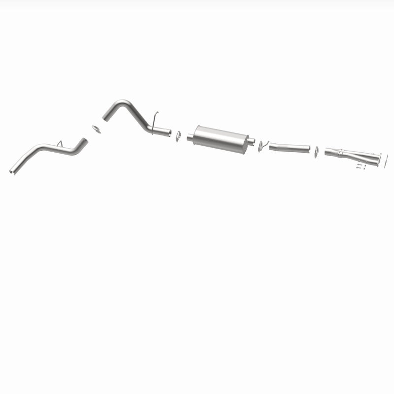 BRExhaust 106-0473 direct-fit exhaust kit, opposite rear three-quarter view of the turntable spin