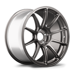 Gunmetal finished alloy wheel with ten-spoke design and center hub visible, isolated on white background - APEX Wheels wheel for 19x11 ET44 5x120 - Anthracite