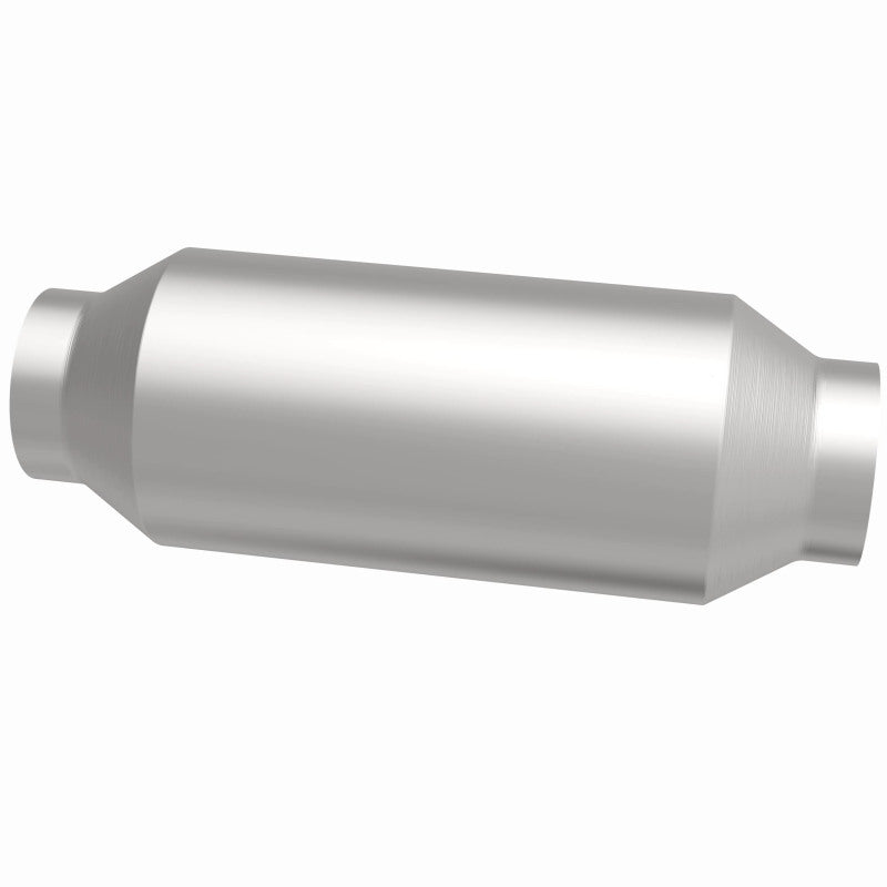 MagnaFlow 5582405 universal catalytic converter, side view of the turntable spin