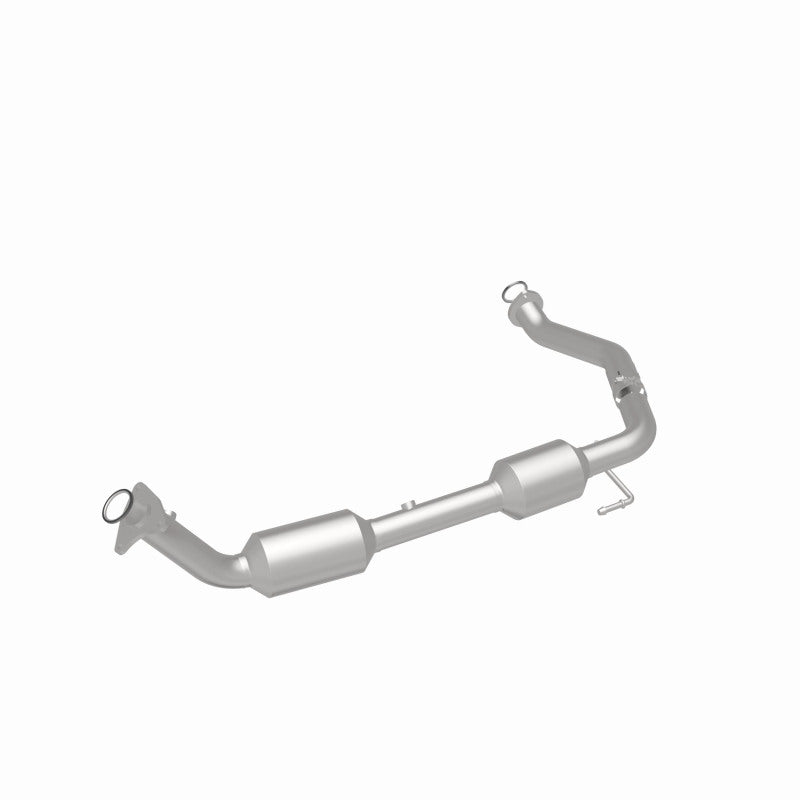 MagnaFlow 5582629 carb direct-fit catalytic converter, rear three-quarter view of the turntable spin