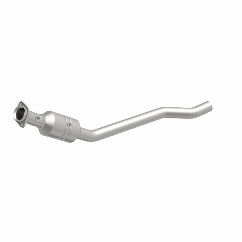 MagnaFlow 5551739 carb direct-fit catalytic converter, front three-quarter view of the turntable spin
