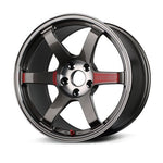 RAYS manufacturer illustration of TE37 Saga SL in Pressed Graphite for 17x8.5 5x100 +44 mm listing; wheel on white background