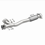 BRExhaust 107-0216 exhaust pipe, front three-quarter view of the turntable spin