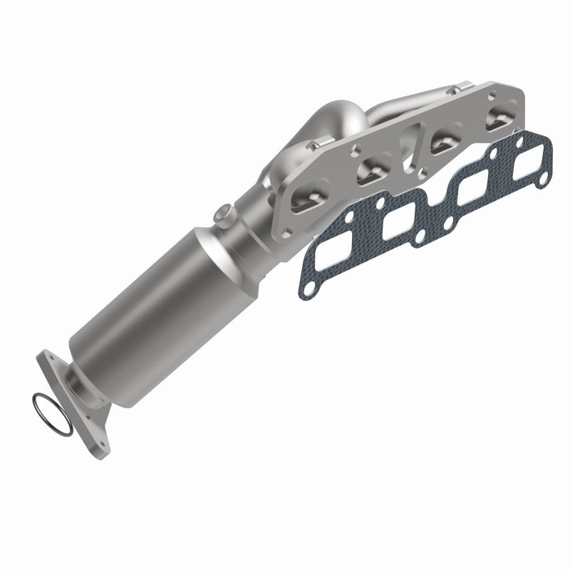 MagnaFlow 5582596 carb manifold converter, opposite front three-quarter view of the turntable spin