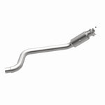 MagnaFlow 5561300 carb direct-fit catalytic converter, opposite side view of the turntable spin