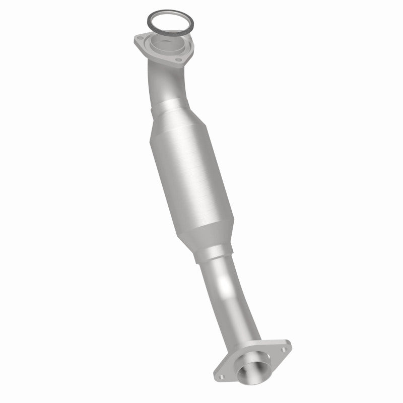 MagnaFlow 5461694 carb direct-fit catalytic converter, rear three-quarter view of the turntable spin