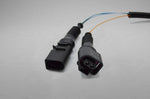 Close-up of plug connectors on Capristo Lamborghini valve remote kit harness