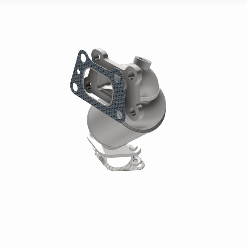 MagnaFlow 280176 oem grade direct-fit catalytic converter, side view of the turntable spin