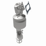 MagnaFlow 5531898 carb manifold converter, opposite rear three-quarter view of the turntable spin